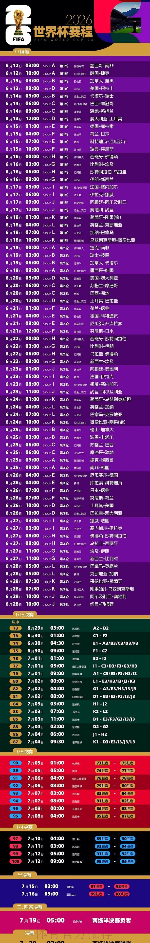 2026世界杯直播最新